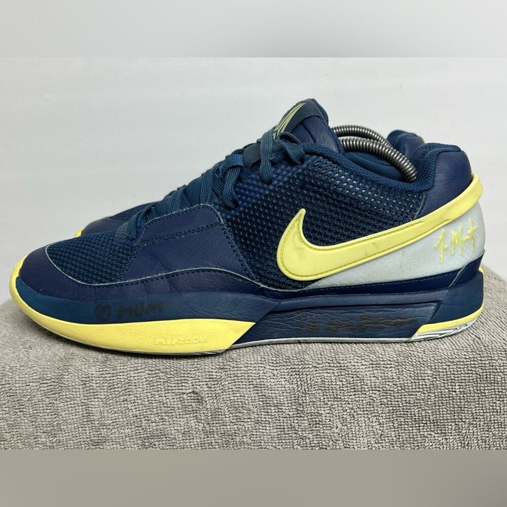 Nike Ja 1 Murray State Midnight Navy Blue and Yellow FQ4796-402 Mens Size 9.5